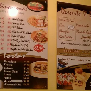 a menu for a mexican restaurant