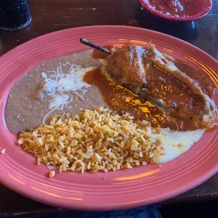 Veggie chili relleno lunch special