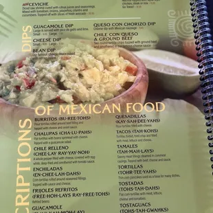 More menu items