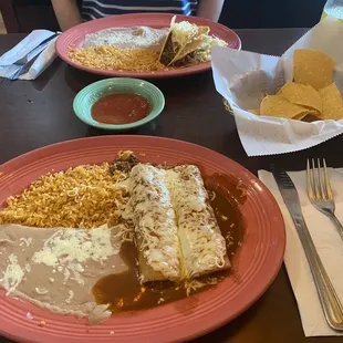 Beef Enchiladas  .wife had Tacos