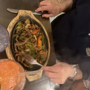 Steak fajitas