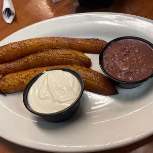 Platanos con crema