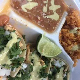 a plate of mexican food