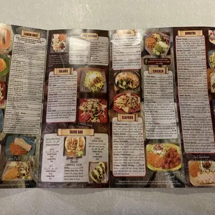 a menu for a mexican restaurant