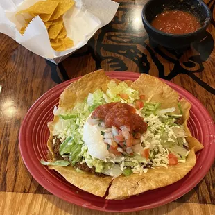 Taco salad with beef (full size)