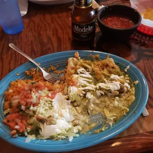 New enchiladas verdes.