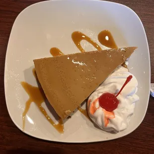 Coffee Flan. Was free checking in on Yelp you get a coupon with a 50 dollar purchase.