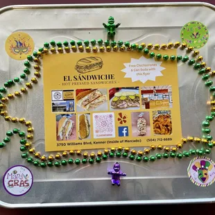 Mardi Gras Tray