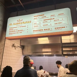 Menu (no prices) from opening night - Dec 2, 2023