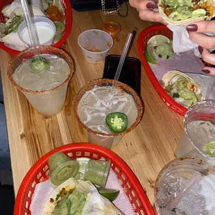 Tacos and spicy Margaritas and Chips &amp; Salsa