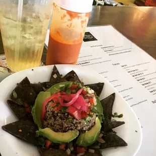 Quinoa salad with avocado &amp; pico de gallo. You can add protein to it as well like shrimp, chicken, bistec, brisket, or pork.