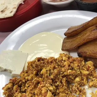 a plate of food on a table