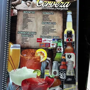 Drink menu