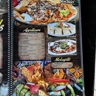 Appetizer menu