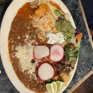 Combination #1 (1 enchilada and 1 taco)