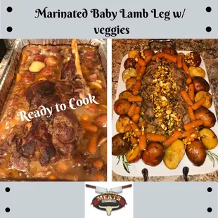 Skip the #prep and pick up a ready to cook, marinated Baby Lamb Leg!