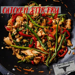 Use our fresh, all-natural chicken from the Market to create your own version of this Chicken Stir Fry!
