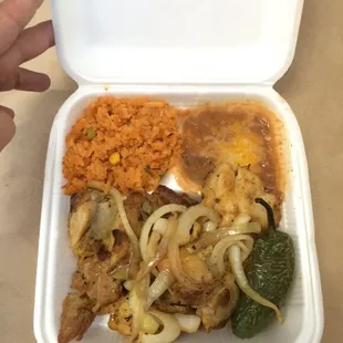 Chicken fajita plate