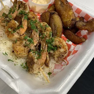grilled shrimp and rice