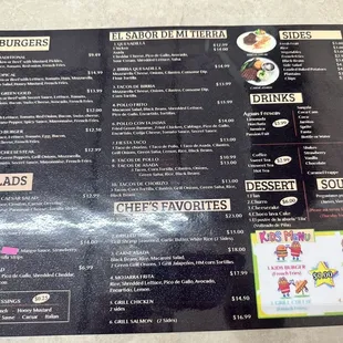 the menu