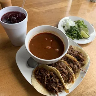 Birria de res and jamaica