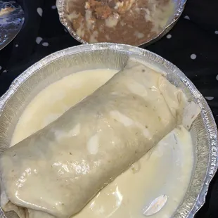 Burrito Ranchero and Beans