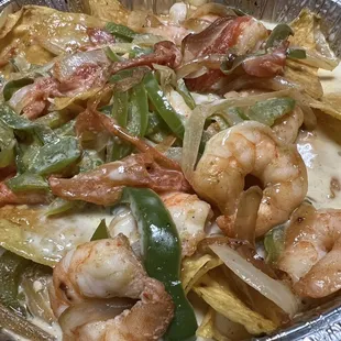 Shrimp nachos