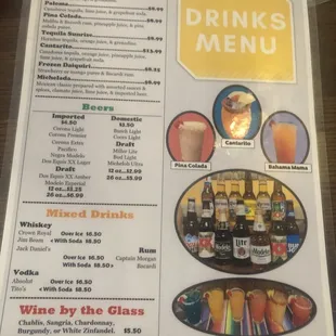 sushi and sashimi, menu