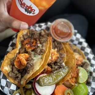 Surf &amp; Turf Crispy Tacos