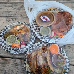 Food is wrapped and separated by napkins in between - 8/2023