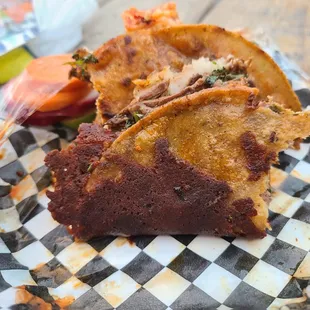 Cheese was too burnt on the outside of the quesa tacos - 8/2023