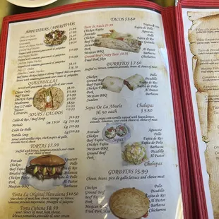 appetizer menu