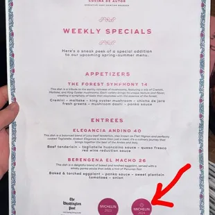 What is this Michelin Star doing on the menu?