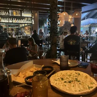 Bottomless chips and salsa, pitcher of red sangria