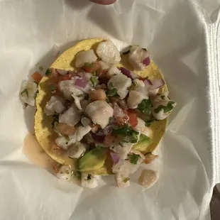 Shrimp Ceviche Tostada