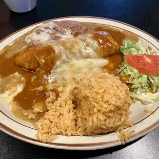 #14 cheese enchilada &amp; pork burrito