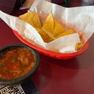 Chips and salsa. Absolutely amazing salsa!