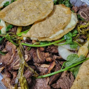 a close up of a plate of food