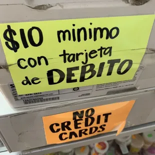 no credit cards