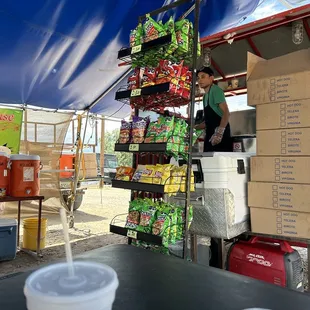 Young man taking orders