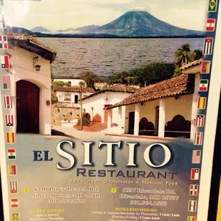 Menu cover