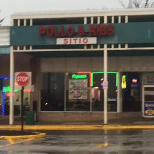 Outside of the restaurant