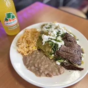 Chilaquiles Plate with Asada