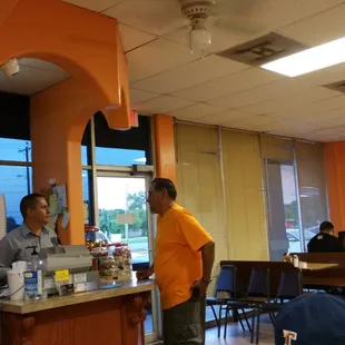 Owner working pay station, very hospitable!