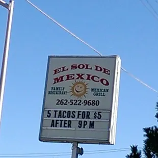 a sign for a mexican restaurant