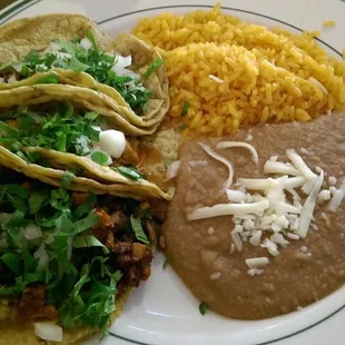 Three taco dinner.