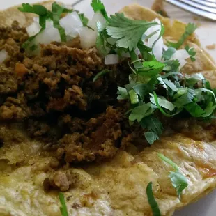 Ground beef taco.