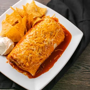 Carne asada wet burrito