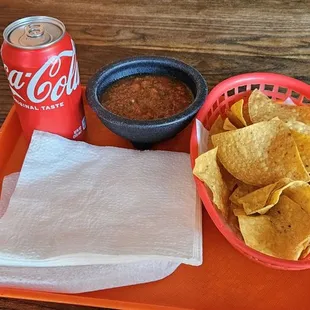 Coca-Cola and Chips and Salsa