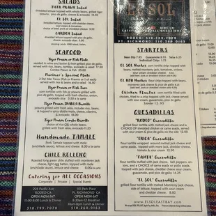 Menu as of 8/30/2024